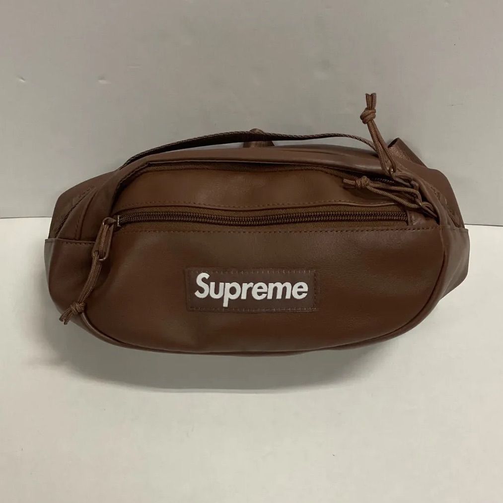 24FWシュプリームSupremeレザーLeather Waist Bag （Supreme