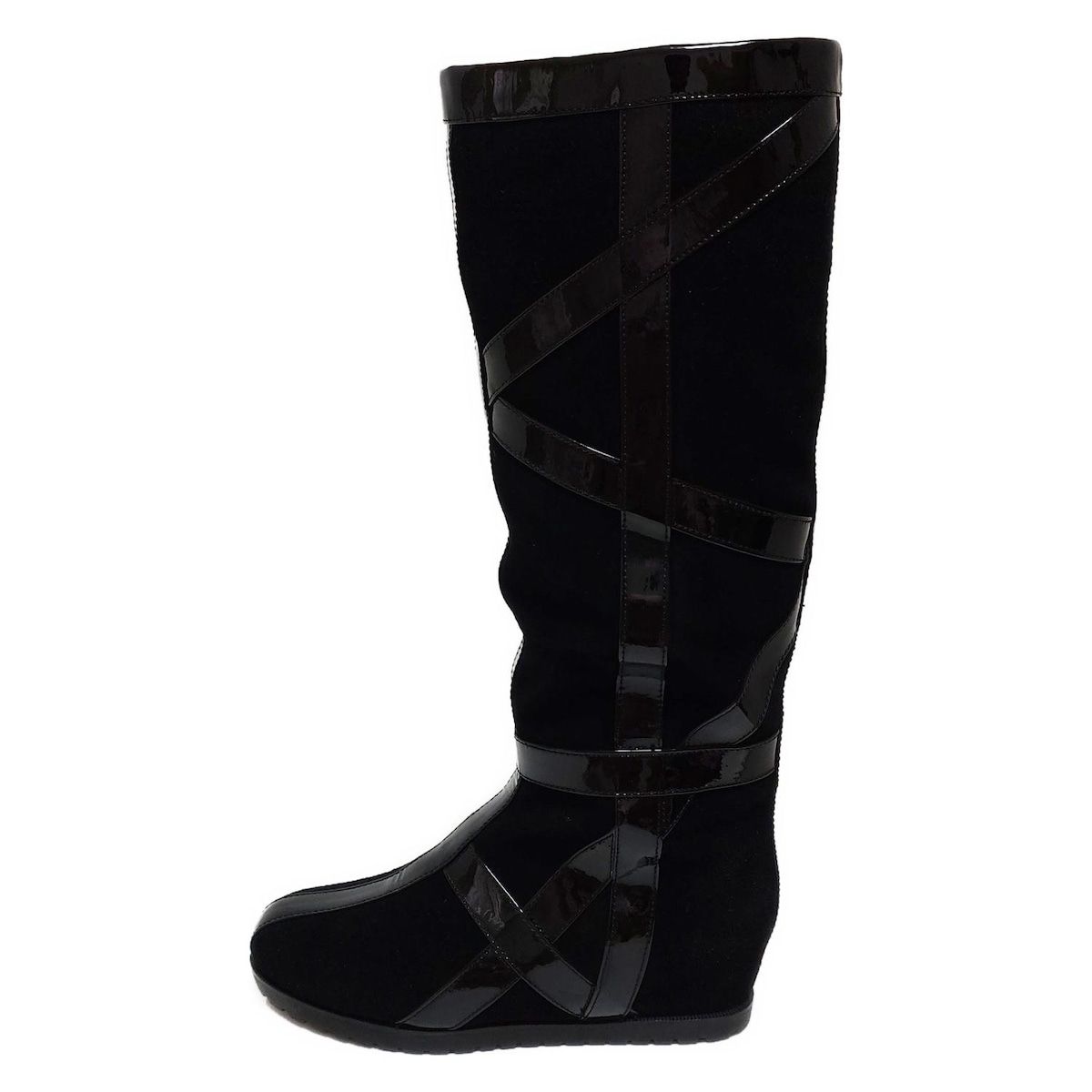 UNITEDNUDE ユナイテッドヌード ロングブーツ 36 レディース - 黒 レザー ムートン