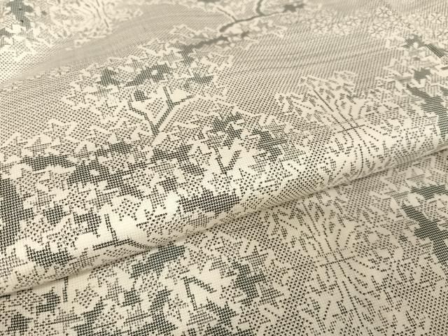 平和屋着物○本場大島紬 白大島 9マルキ 樹林文 正絹 逸品 AAAT9517np  