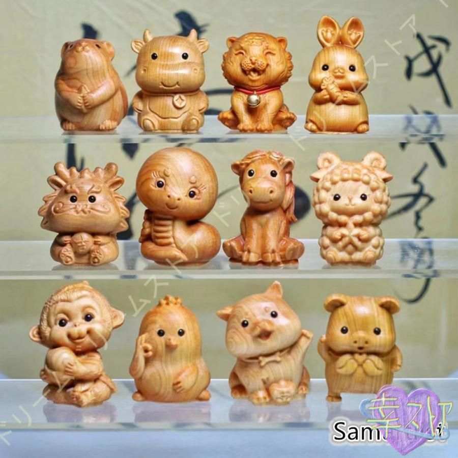 但馬木彫　松田一戯　干支　寅　丑　戌　虎　牛　犬　小　3種セット 但馬木彫 松田一戯 干支 寅 丑 戌 虎 牛 犬 小 3種セット - メルカリ