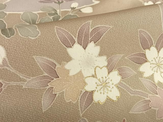 平和屋着物○訪問着 友禅 駒刺繍 松竹梅風景文 金彩 正絹 逸品