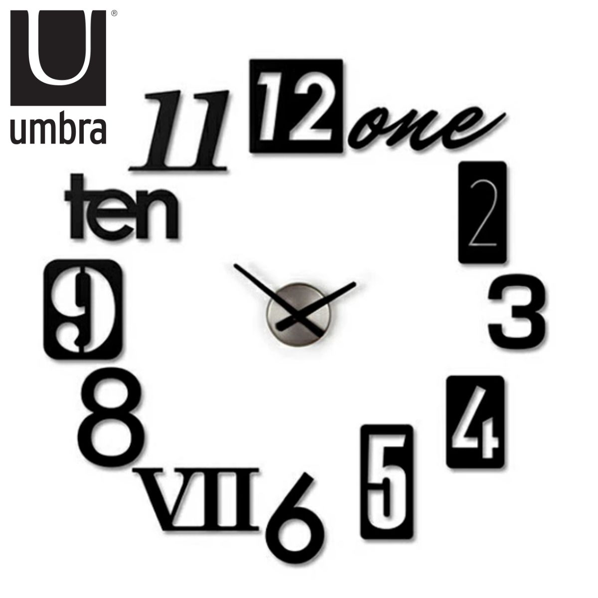 掛け時計 シール umbra アンブラウォールクロック （ 壁掛け時計 掛時計 ステッカー アンブラ ウォールクロック クロック おしゃれ ）