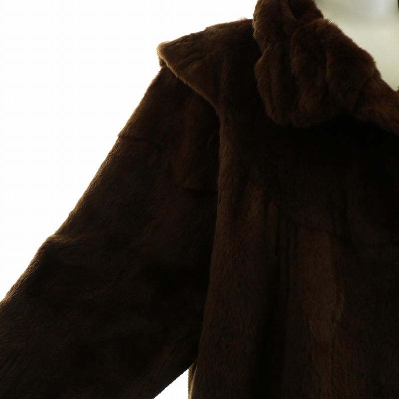 エンバ EMBA 毛皮コート シェアードミンクファー ミドル 長袖 総
