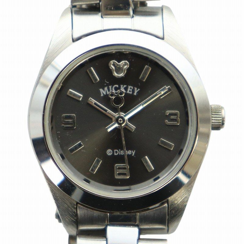 ミッキー MICKEY 腕時計 ウォッチ クォーツ ミッキーマウス ディズニー ロゴ シルバー色 MUW-415 GY18 |MQ