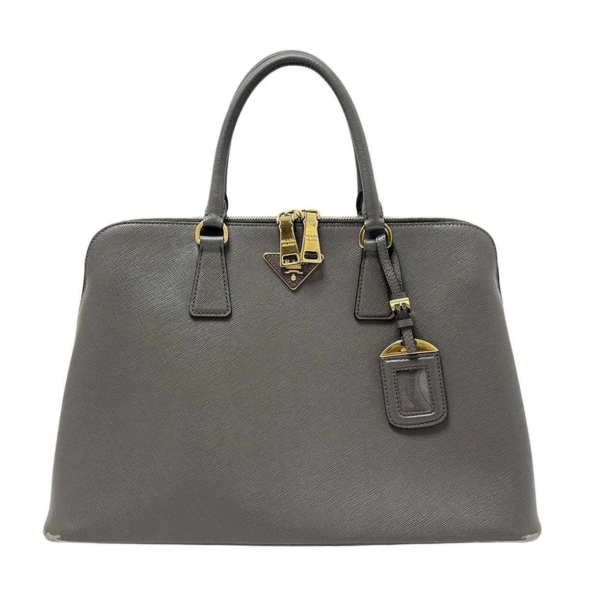 PRADA(プラダ) ハンドバッグ - ダークグレー レザー - メルカリ 