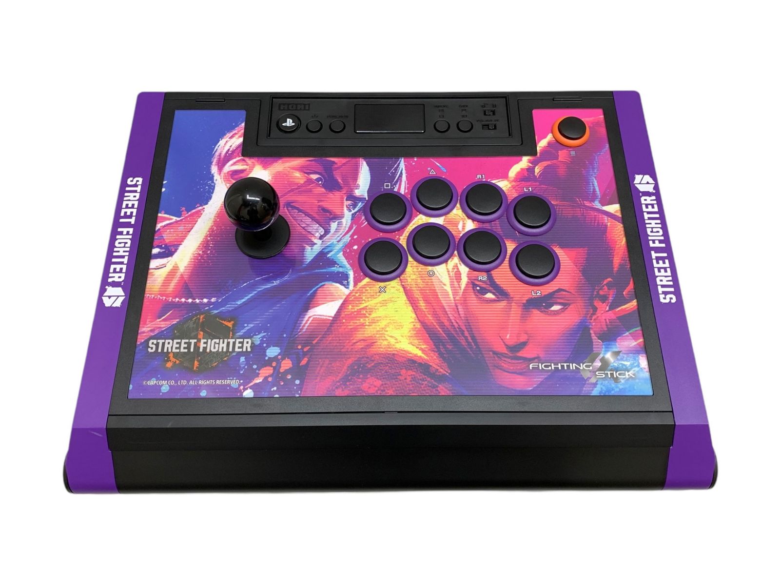 HORI (ホリ) HORI STREET FIGHTER 6 ファイティングスティックα アーケードコントローラ PS5/PS4/PC対応 usb接続 SPF-033 パープル/ブラック 家電/036