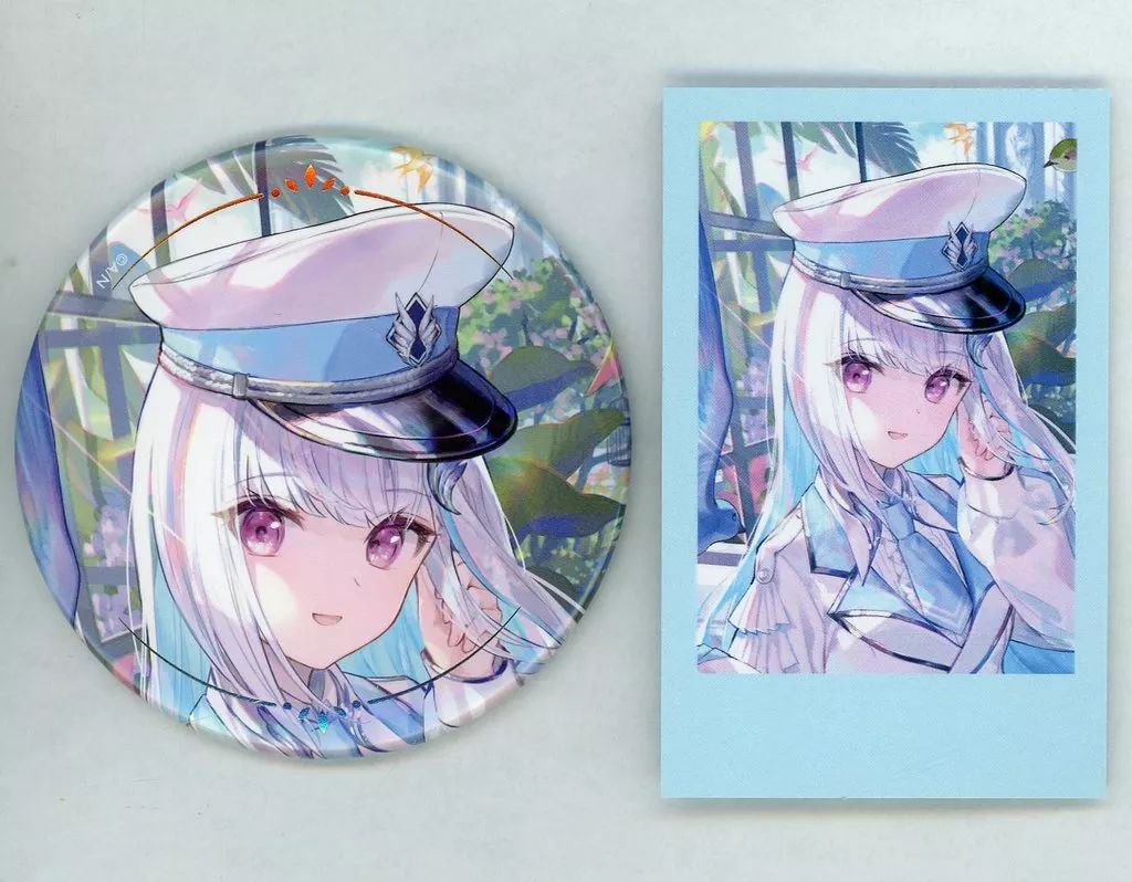 中古】グッズセット リゼ・ヘルエスタ 箔押し缶バッジ＆チェキ風カード