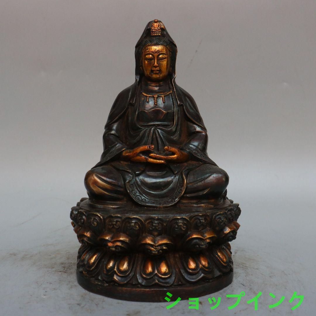 【修縁堂】 鎮宅辟邪 蓮華丸台座 浄瓶観音 木彫仏教 仏教工芸品 修縁堂】 鎮宅辟邪 蓮華丸台座 浄瓶観音 木彫仏教 仏教工芸