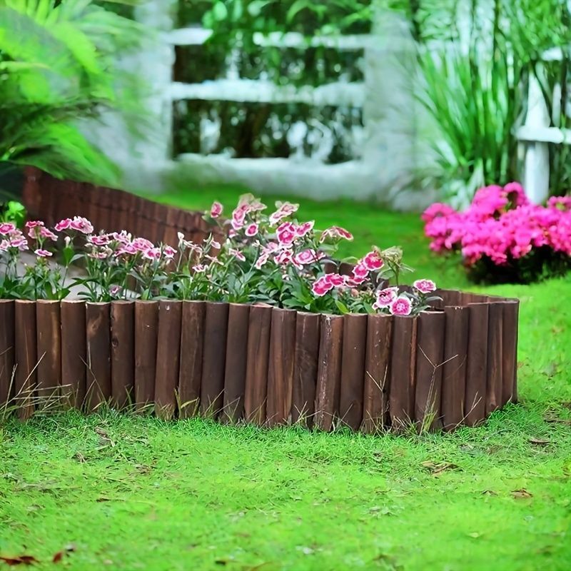 フェンス ガーデンフェンス DIY 木製 ガーデン 北欧 おしゃれ 高品質 耐久性のある短いフェンス 屋外のランドスケープ ペットの噛み止め 自然な木の色 装飾的なガーデンエッジング ボーダープロテクション 木製 ガーデン ガーデニング 庭 ブラウン