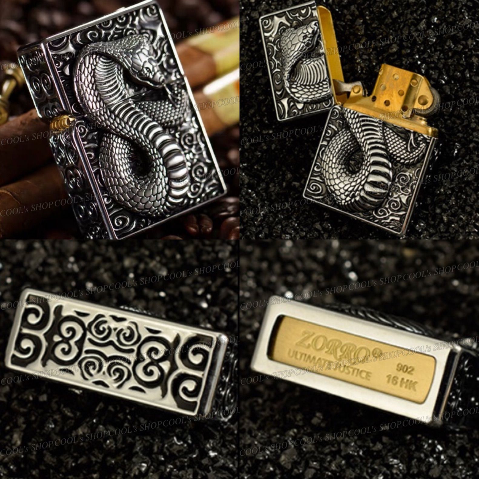 コブラ フルメタルジャケット オイルライター ZORRO 銀 zippo 蛇 - メルカリ