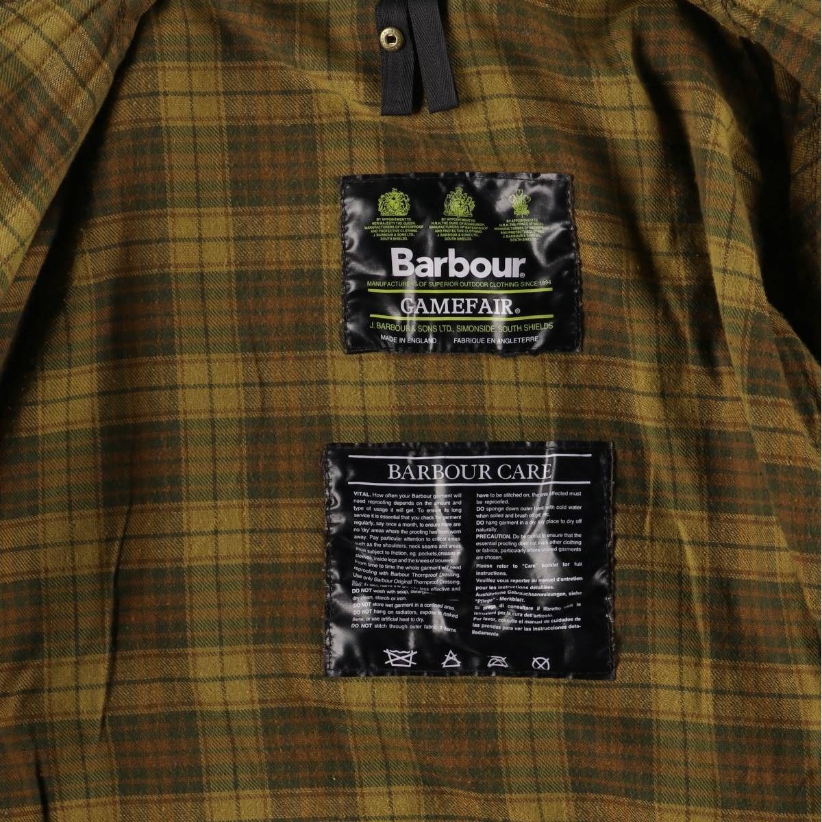 古着 80~90年代 バブアー Barbour GAMEFAIR ゲームフェアー 旧3