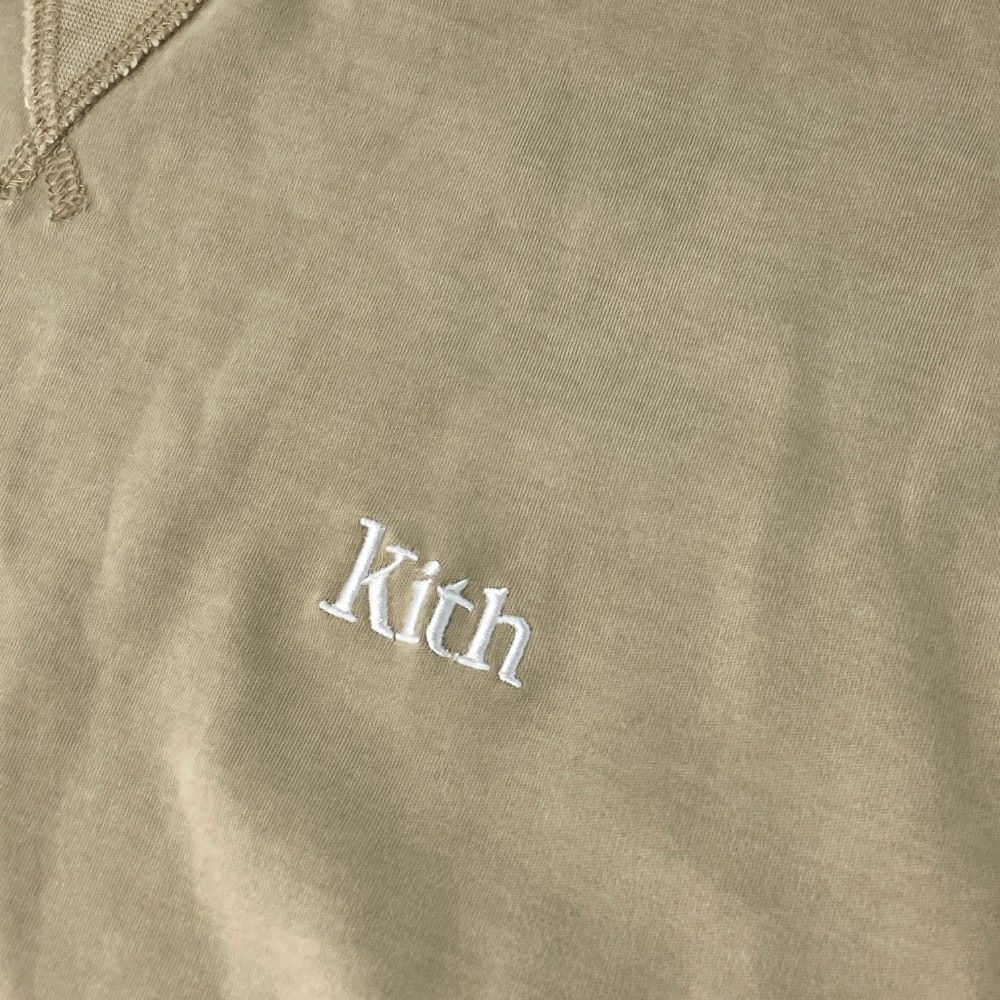 KITH 刺繍ロゴ クルーネック トレーナー ベージュ
