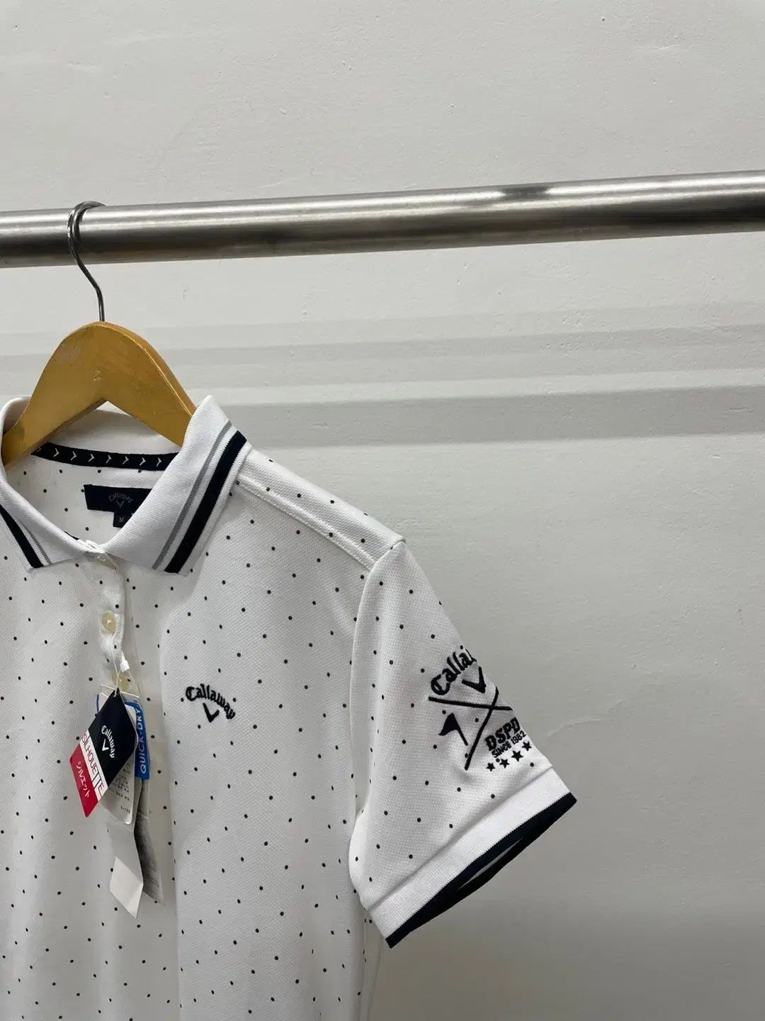 【完売品】【L】Callaway ゴルフウェア ワンピース レディース キャロウェイ] レディース 半袖 モックネックワンピース (ブランドロゴ