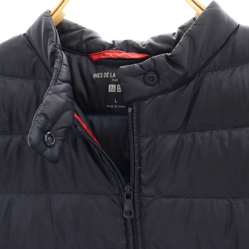 ユニクロ ダウンジャケット ネイビー ジップ ユニクロ シームレス ダウンジャケット L ネイビー UNIQLO