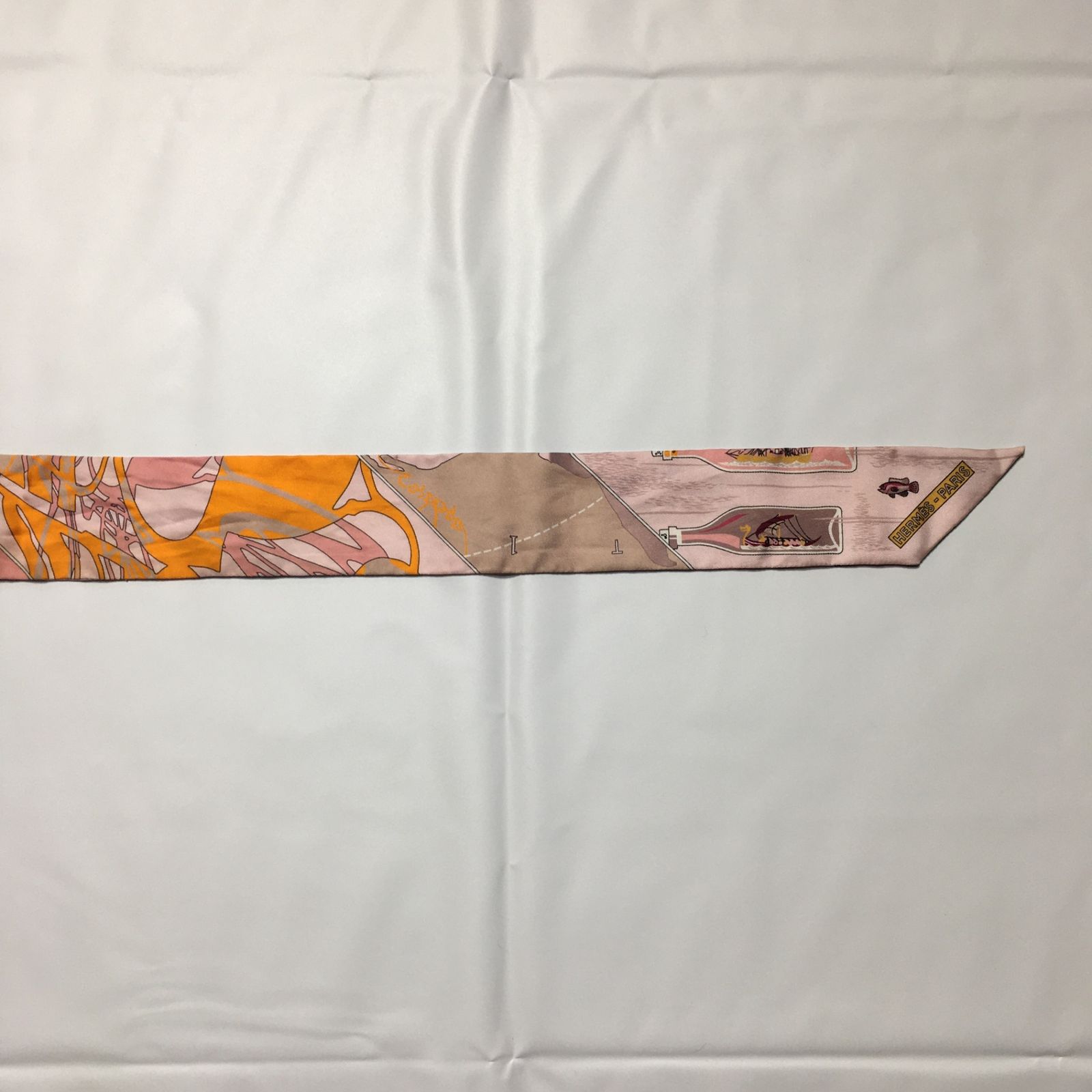 2506-285｜美品｜エルメス ツイリー スカーフ シルク ライトピンク  