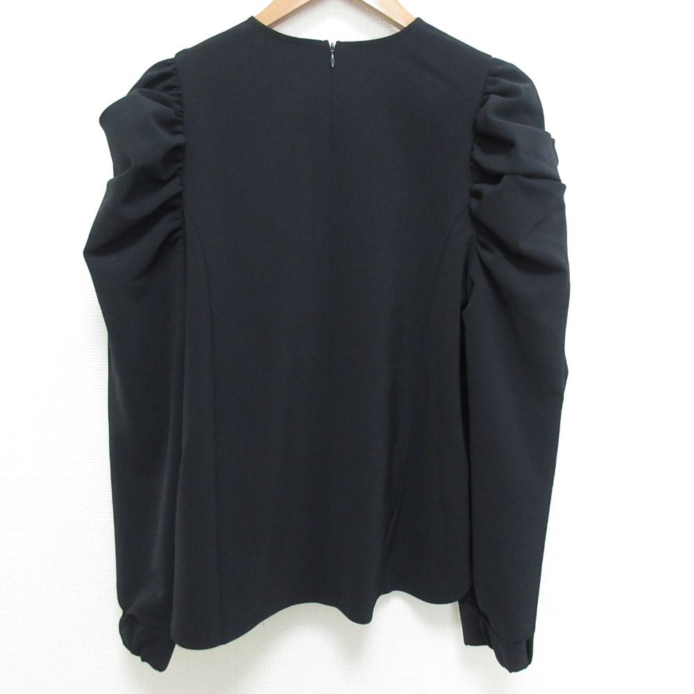美品 23AW yori ヨリ タックショルダーブラウス サイズ36 ネイビー 