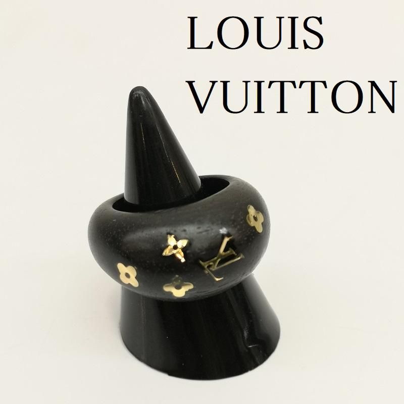 LOUIS VUITTON ルイヴィトン アクセサリー 指輪 M65934 バーグシルヴァニア ダーク ブラウン 13号 ウッド リング M GA0131