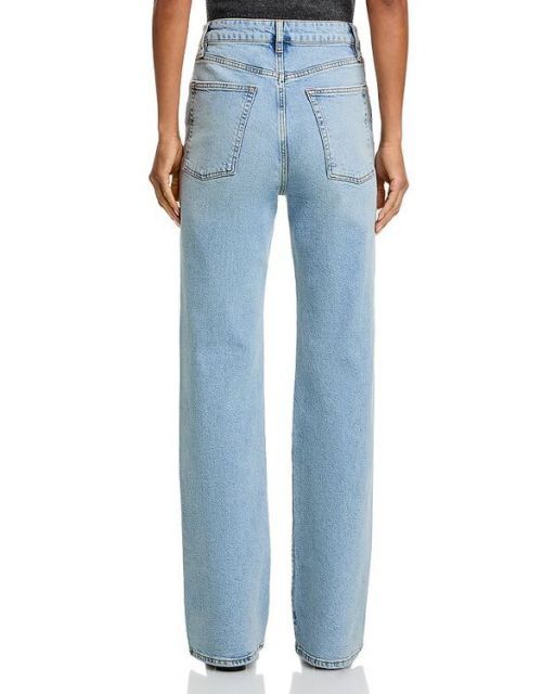 【送料無料】 フレーム レディース デニムパンツ ボトムス The Ruler High Rise Straight Jeans in Written Written