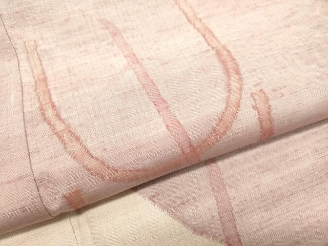 平和屋着物○能州紬 絲藝苑 上島洋山 色留訪問着 抽象文様 正絹 逸品  