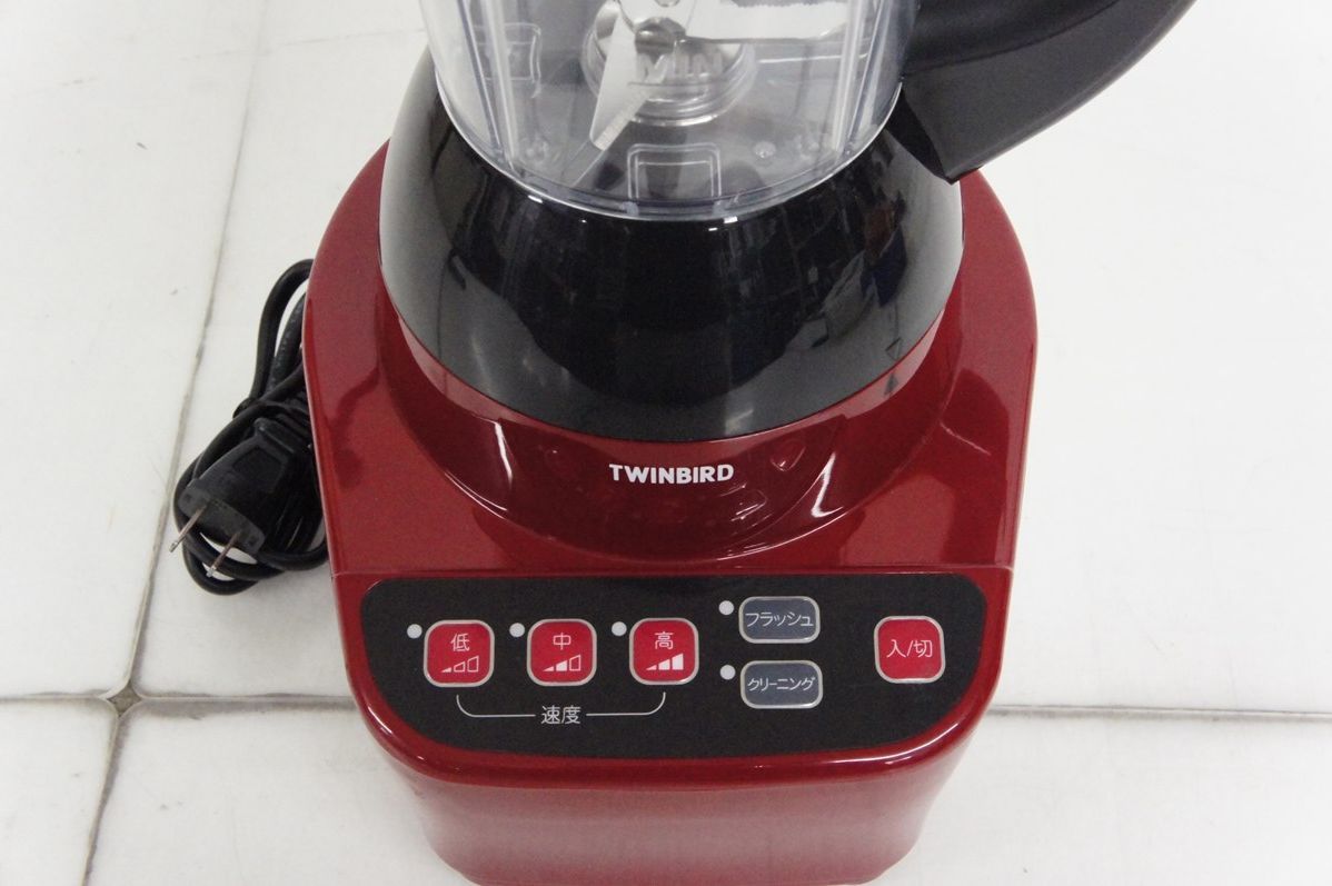 TWINBIRD パワフルミキサー KC-4859R レッド Amazon | ツインバード ミキサー ジューサー 大容量 1200ml スピード3