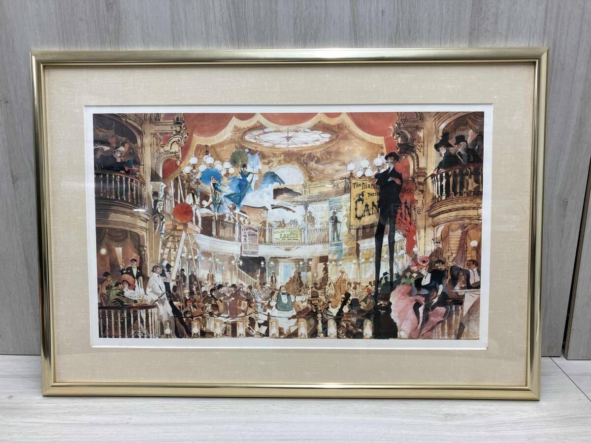 ジャンク Disney 東京ディズニーランド ダイヤモンドホースシュー DIAMOND HORSESHOE REVUE 額縁サイズ約84.5cm×58.5cm