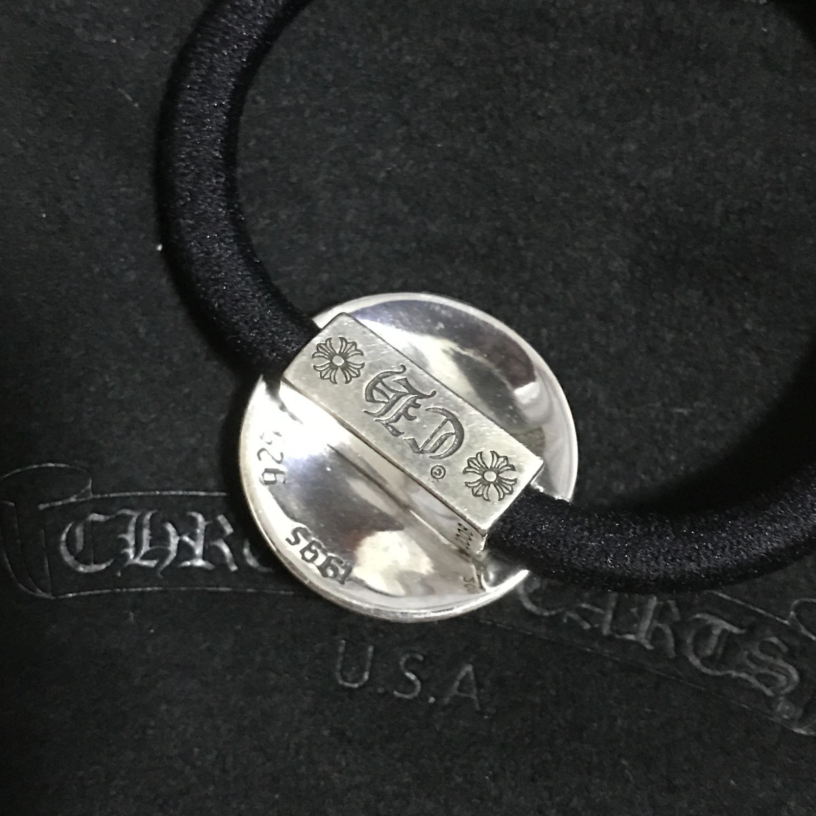 クロムハーツ CHROMEHEARTS クロスボール ヘアゴム コンチョ 袋付 CHROME HEARTS クロムハーツ クロスボール コンチョ ヘアゴム