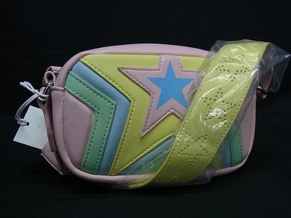 STELLA McCARTNEY ステラ マッカートニー キッズ レザー スター クロスボディ ショルダーバッグ ピンク系 BP1322