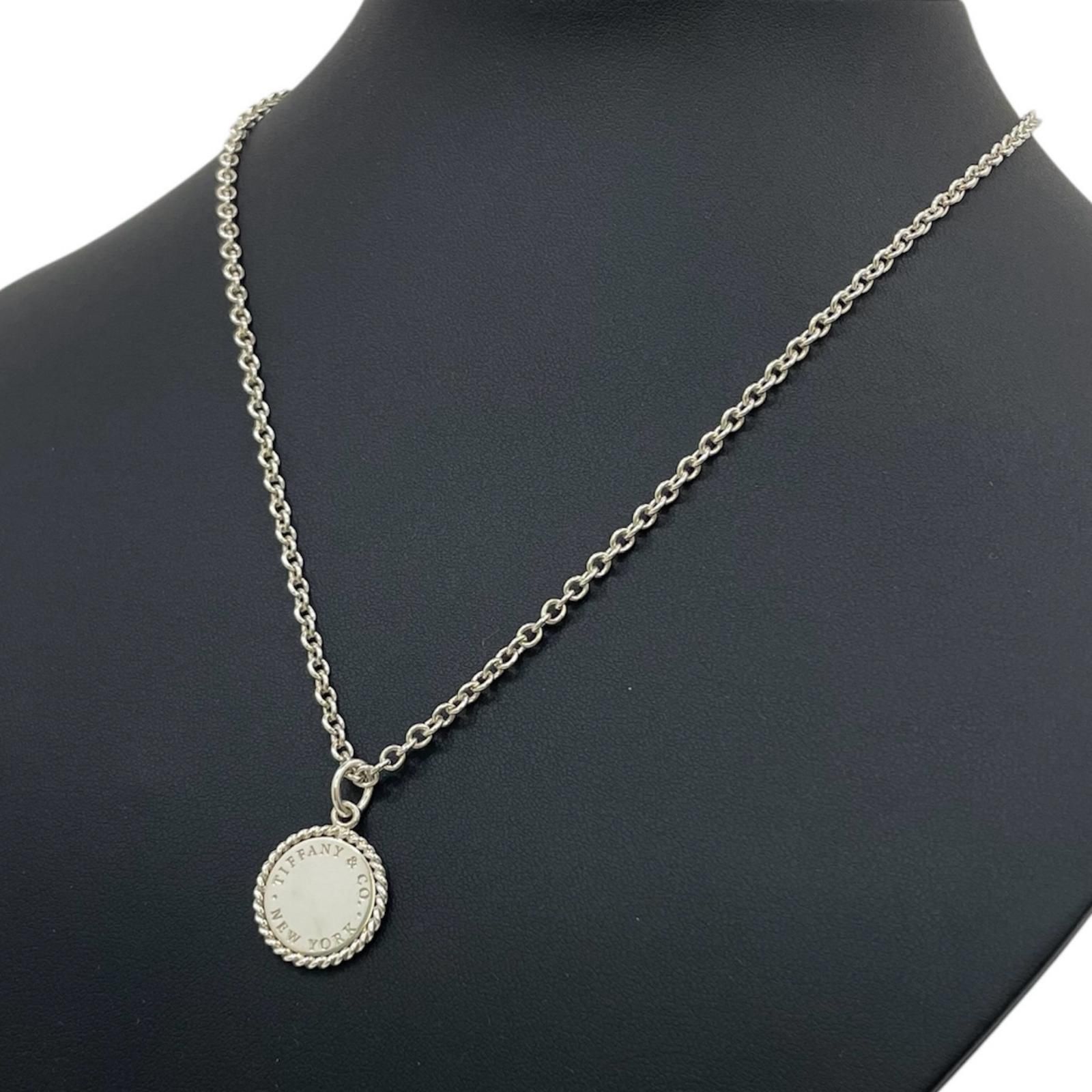 Tiffany & Co. シルバー円形ペンダントネックレス 中古】Tiffany&co | ティファニー ラウンド ツイスト 丸 ペンダント