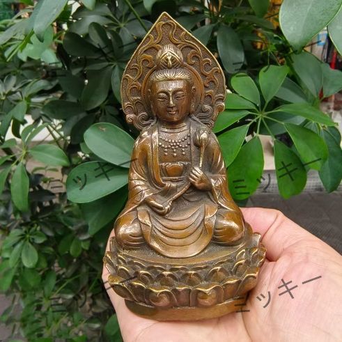忘れへんうちに 唐物 鍍金坐蓮観音菩薩仏像 明時代 仏教美術