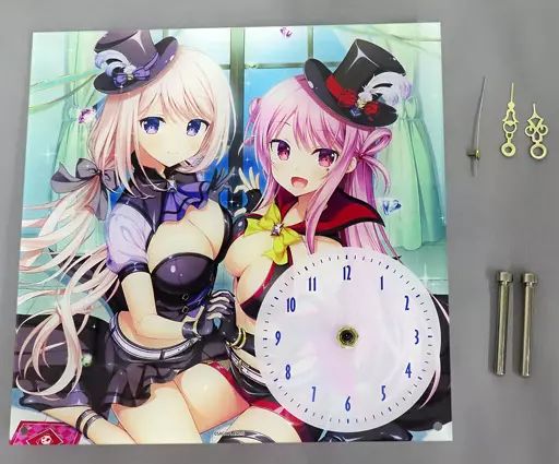 置き時計・掛け時計　有瀬かぐや＆有瀬あてな アクリルクロック 「AMBITIOUS MISSION アフターエピソード1」 Character Goods Festa2023夏グッズ 中古】置き時計・掛け時計 有瀬かぐや＆有瀬あてな アクリル