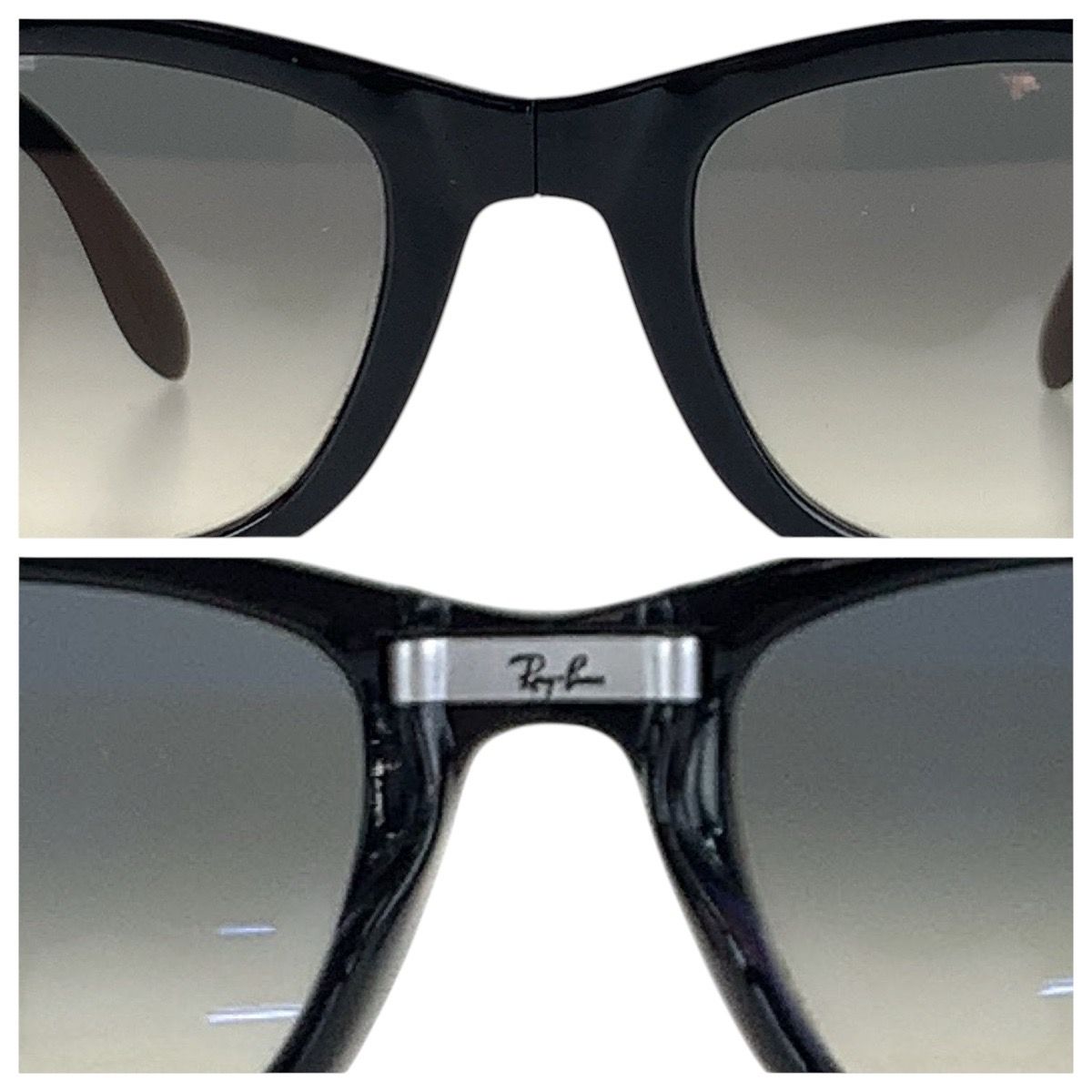 美品 Ray-Ban レイバン ブラック シルバー金具 プラスチック RB4105  