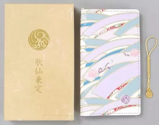 中古】携帯ジャケット・カバー 歌仙兼定モデル 友禅染牛革 中古】携帯ジャケット・カバー 歌仙兼定モデル 友禅染牛革