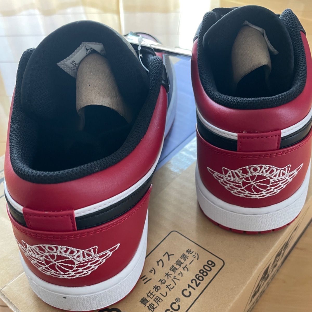 新品 希少30㌢ Nike Air Jordan 1 Low Bred Toe - インタレスト - メルカリ