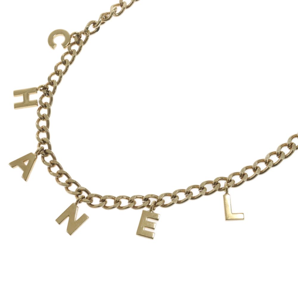 CHANEL (シャネル) イニシャル チャーム チェーン ネックレス ゴールド  