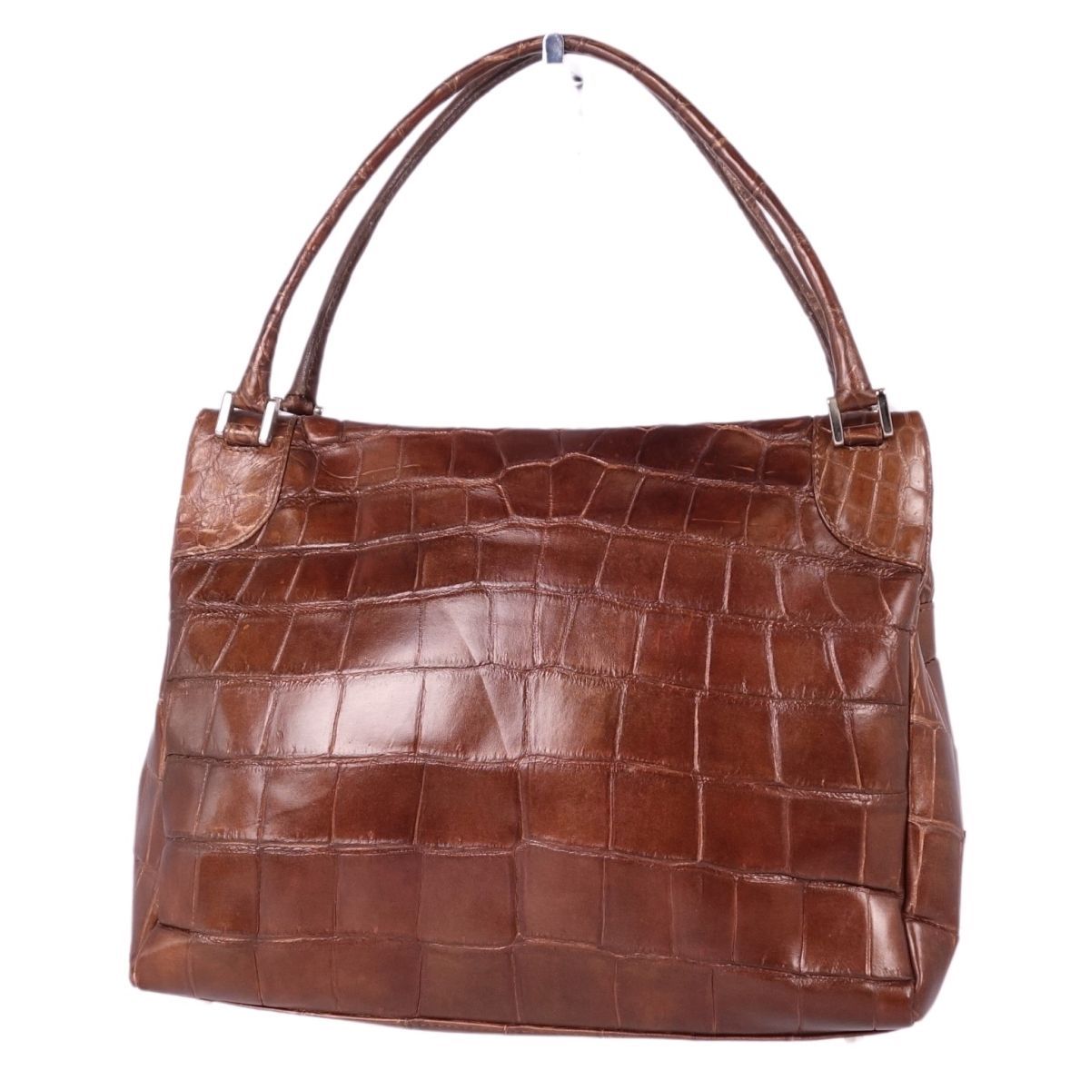 美品 クロコダイル CROCODILE バッグ ハンドバッグ トートバッグ 