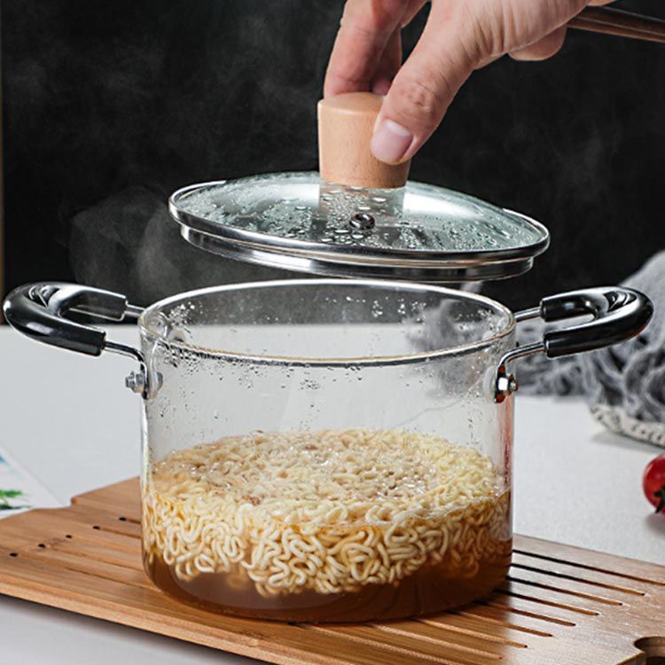 卓上鍋 IH ガス火 両手鍋 深型 煮込み鍋 ガラス鍋 ガラス調理鍋 ih対応