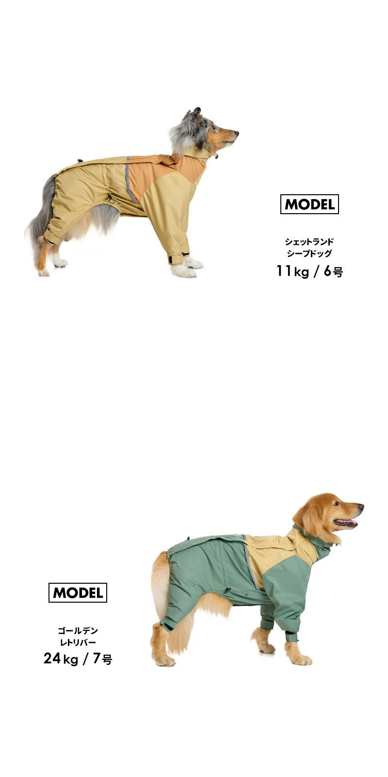 大型犬レインウェア