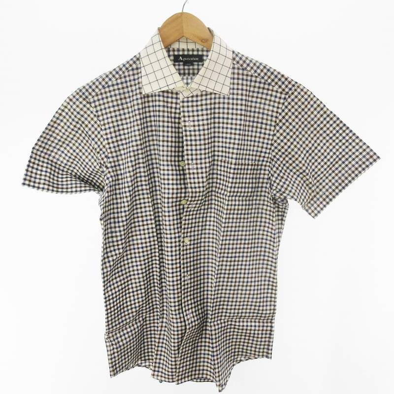 アクアスキュータム AQUASCUTUM シャツ 半袖 チェック柄