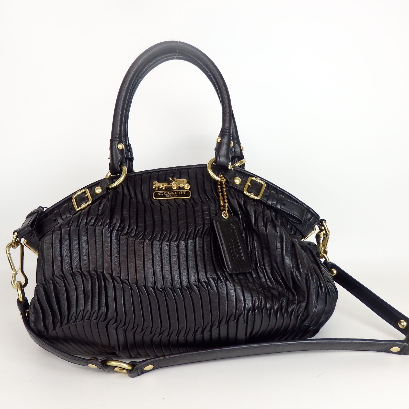 【COACH（コーチ）】マディソン ２way トートバッグ（ブラック） COACH コーチ 2WAY ハンドバッグ ショルダー マディソン