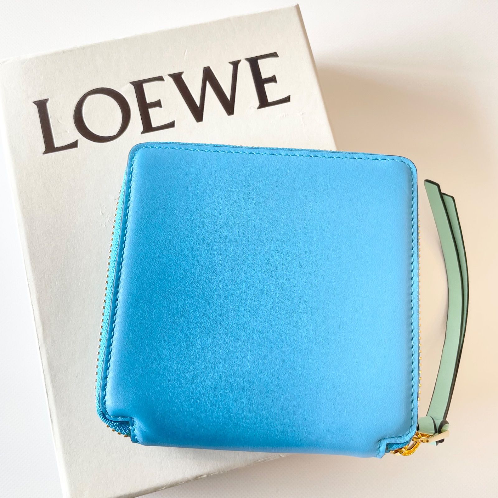 正規美品♡ LOEWE ロエベ バイカラーコンパクトジップウォレット