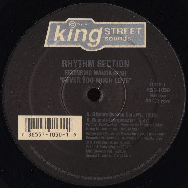米12” Rhythm Section, Wanda Nash Never Too Much Love KSS1030 米12” Rhythm Section, Wanda Nash Never Too Much Love KSS1030