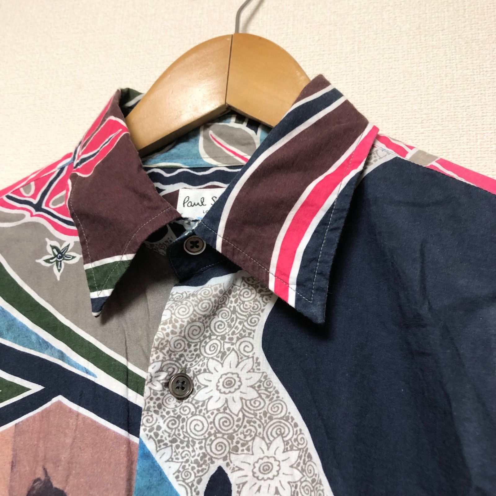 Paul Smith LONDON メンズL 半袖シャツ コットンシャツ アロハ