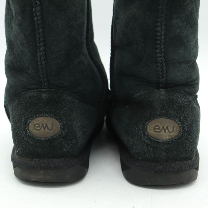 エミュー オーストラリア ムートンブーツ ダレイミニ シープスキン ショートブーツ シューズ 靴 レディース 24cmサイズ ネイビー EMU