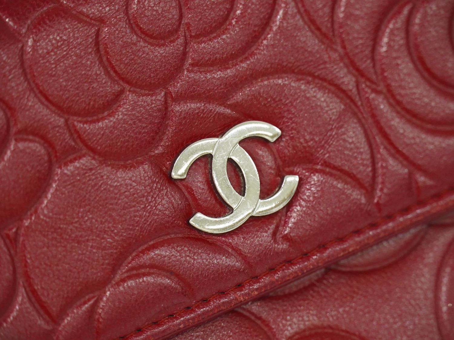 本物 シャネル CHANEL ココマーク カメリア 長財布 ロングウォレット  