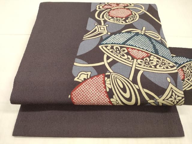 平和屋着物○本場大島紬 一元7マルキ 菱文 正絹 逸品 AABA4349ph