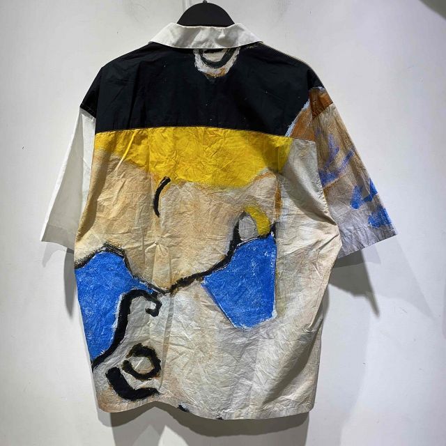 MARNI (マルニ) コットンポプリン　S/S シャツ　48 MARNI（マルニ）コットンポプリンオープンカラーS/Sロゴシャツ