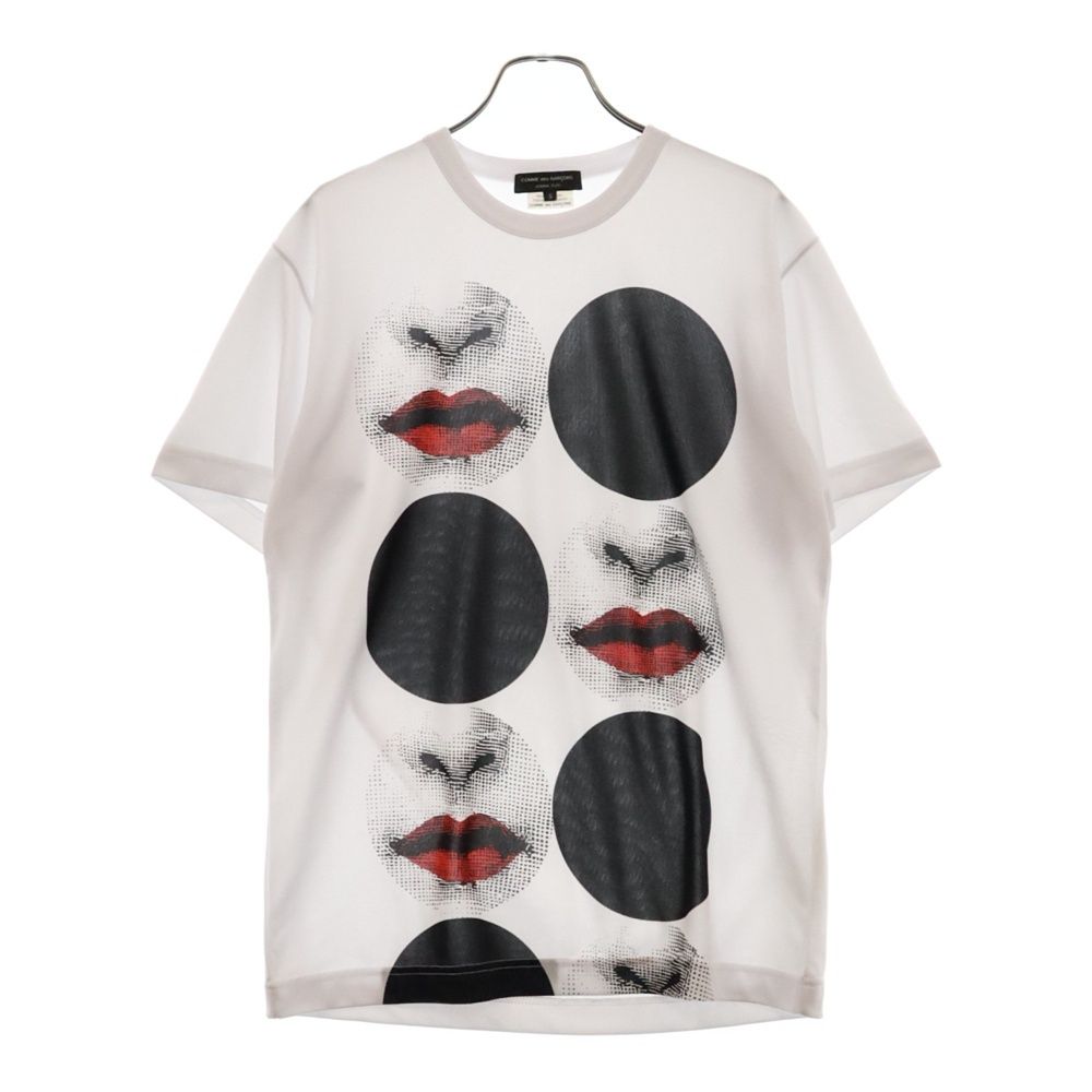 COMME des GARÇONS リッププリント Tシャツ M 短丈