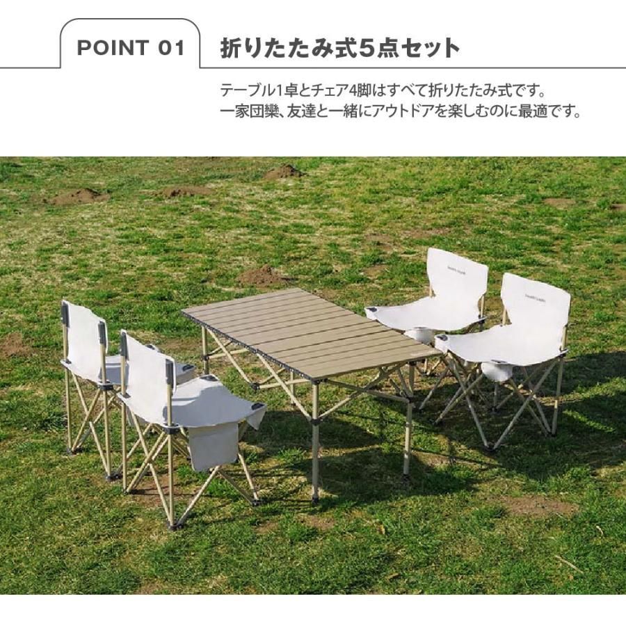 5点セット テーブル1台＋イス4脚