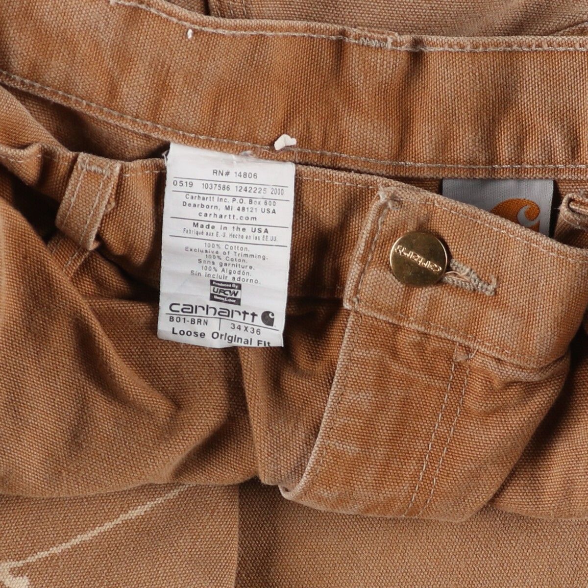 古着 カーハート Carhartt Loose Original Fit ダブルニー ダック地