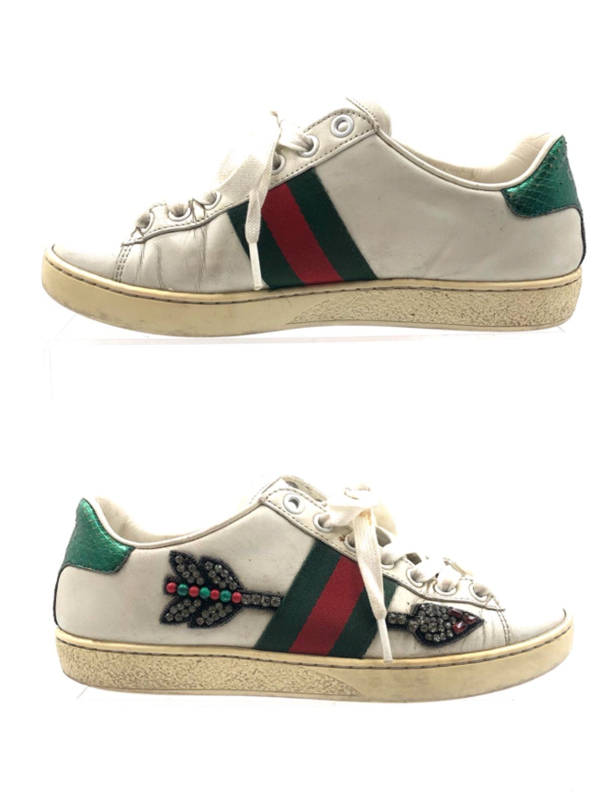GUCCI✨グッチ　スニーカー　エンブロイダリー　シェリーライン　花柄　25cm GUCCI✨グッチ スニーカー エンブロイダリー シェリーライン 花